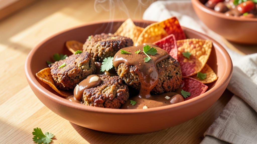 Baked Bean and Falafel Recipe: Crispy Tortilla-Crusted Protein Power