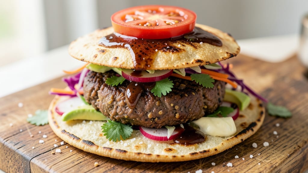 Black Bean and Chickpea Burger Recipe: Crispy Tortilla-Crusted Plant Powerhouse