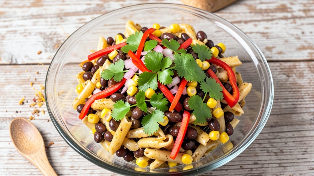 Black Bean and Corn Pasta Salad Recipe: Zesty Lime and Cilantro Brightness