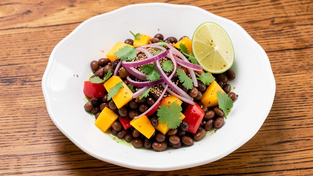 Black Bean Salad With Mango, Cilantro, and Lime Recipe: Tropical Zing Meets Hearty Protein