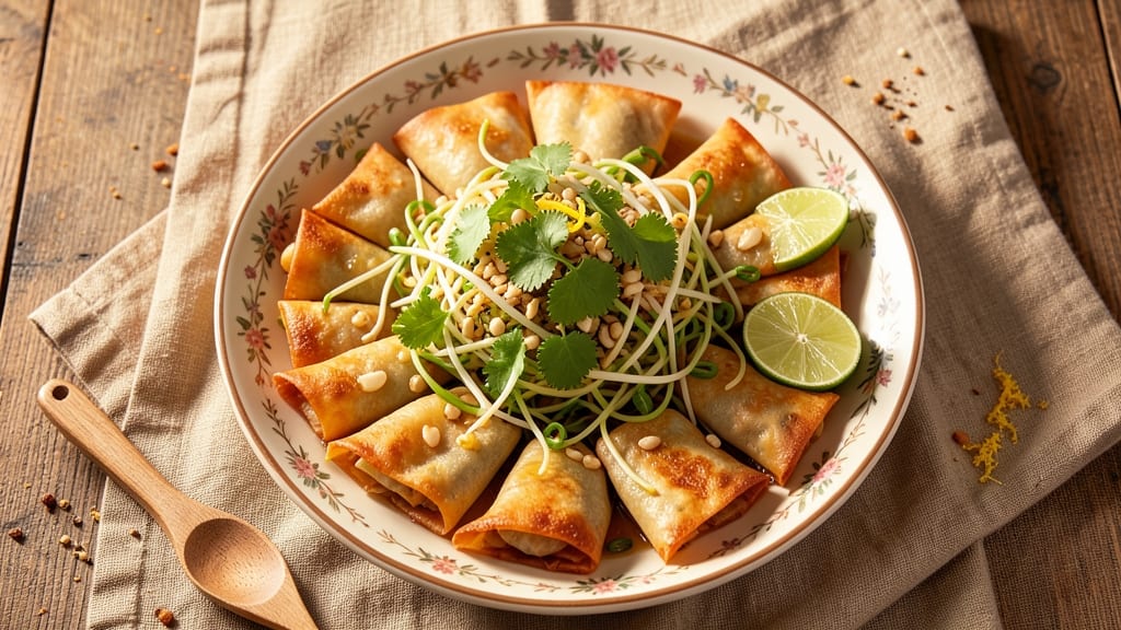 Bean Sprout Lumpia Recipe: Crispy Tortilla Wraps With Fresh Herb Zing