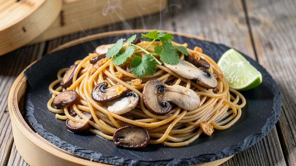 Bean Vermicelli Noodles Recipe: Silky Slippery Noodles With Earthy Mushroom Depth