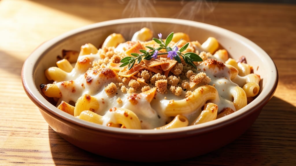 Baked Mac and Cheese Recipe Caribbean Style: Sweet Plantain Crunch Over Spiced Cheese Rivers