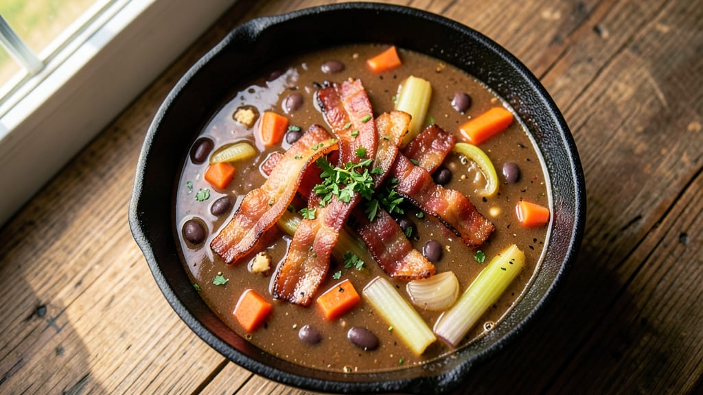Bean and Bacon Soup Recipe Pioneer Woman: Smoky Bacon and Bean Simmer with Crispy Topping