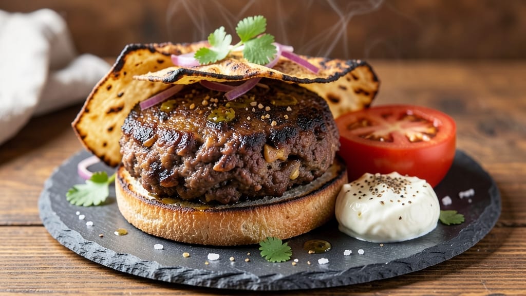 Black Bean Burgers Indian Recipe: Spiced Lentil Patties With Charred Tortilla Crunch