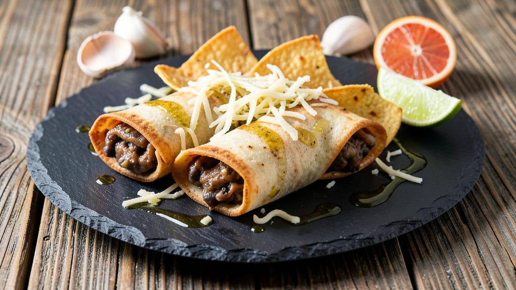 Black Bean Pinwheels Recipe: Spiced Tortilla Rolls With Crunchy Topping