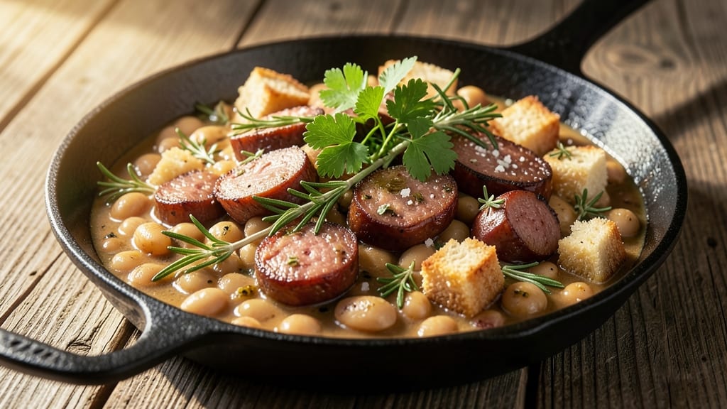 Bean Stuffing Recipe: Herb-Infused Bread Cubes With Juicy Sausage