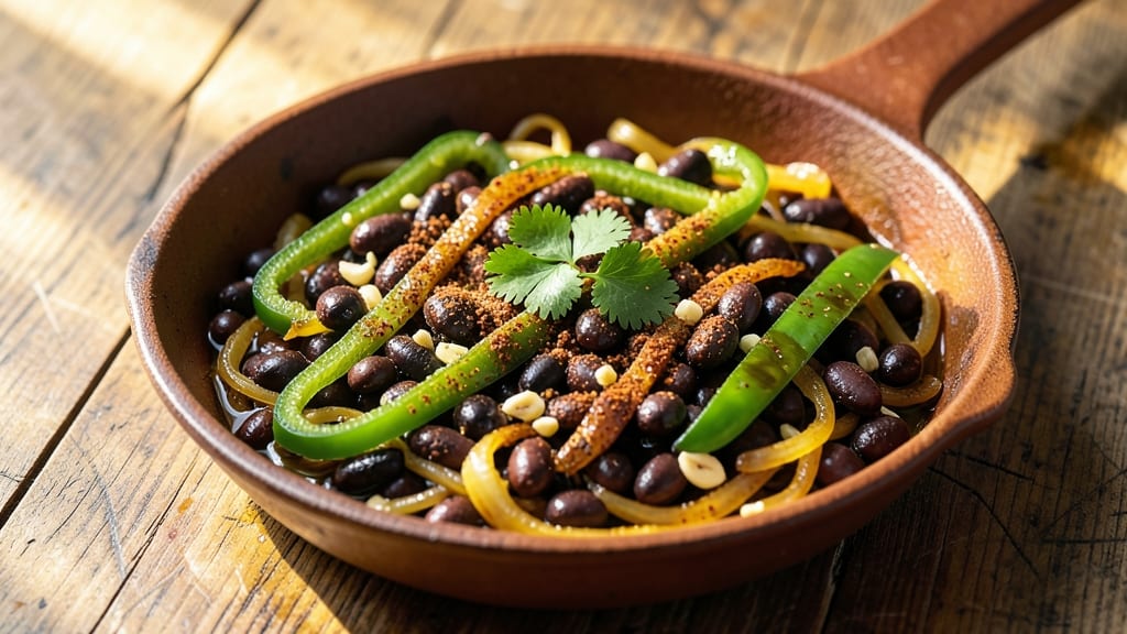 Black Bean and Green Pepper Recipe: One-Pan Fiesta With Bell Pepper Sweetness