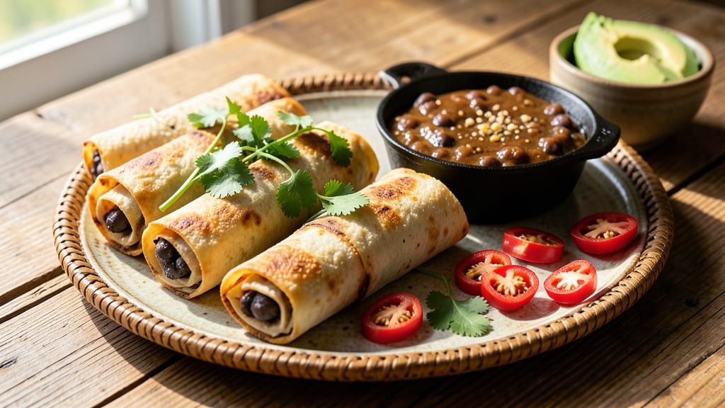 Bean Bundles Recipe: Crispy Tortilla Crowns Over Smoky Cumin Cheese
