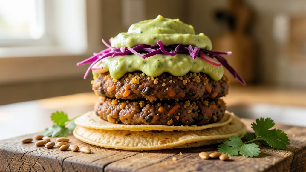 Black Bean and Carrot Burgers Recipe: Crispy Tortilla-Crusted Plant Powerhouse