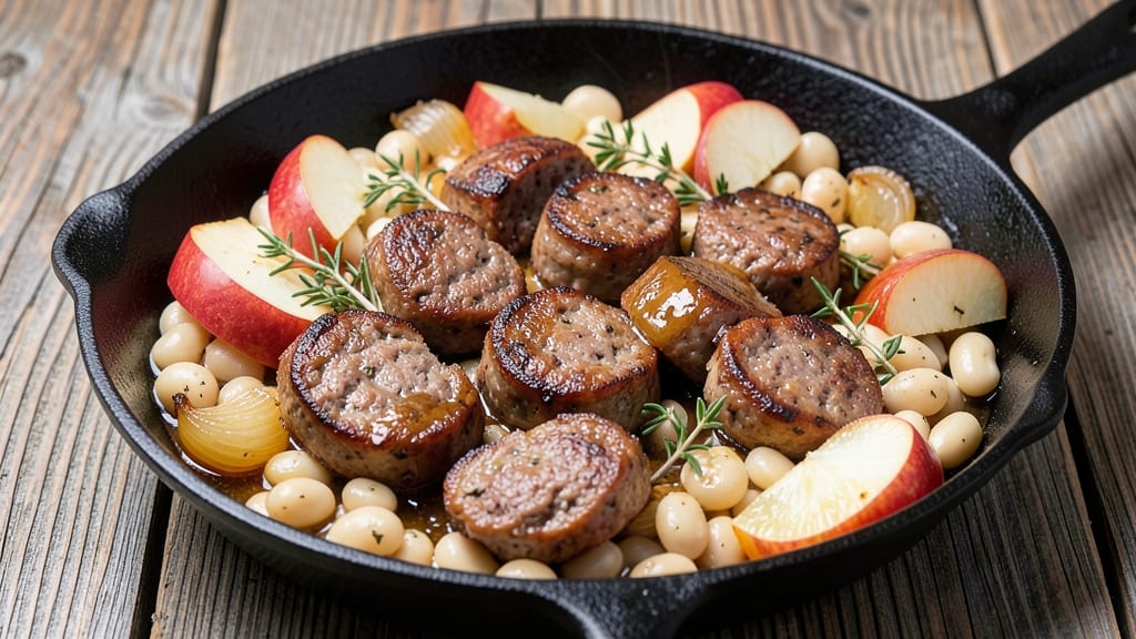 Apple Sausage and White Bean Skillet Recipe: Smoky-Sweet One-Pan Heartiness