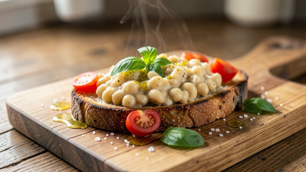 Bean Bruschetta Recipe: Toasted Bread Bites With Herby Tomato Magic