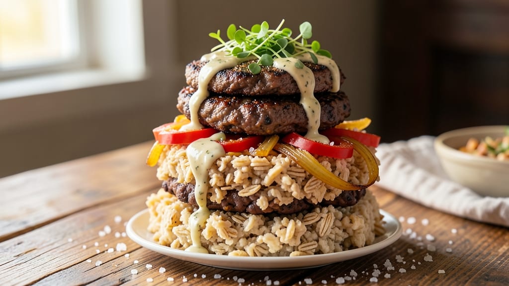 Black Bean Burger Recipe Oatmeal: Hearty Breakfast Patties With Crunchy Topping