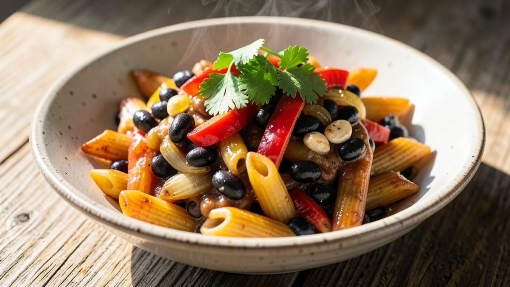Black Bean Penne Pasta Recipe: Zesty Lime and Cilantro Freshness