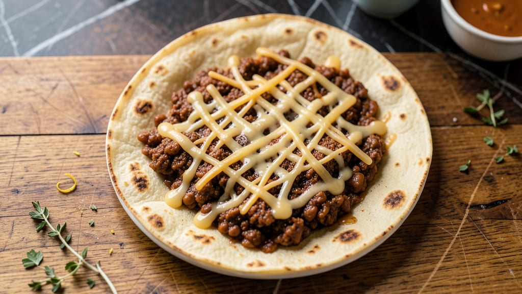 Beef and Refried Bean Quesadilla Recipe: Smoky Cumin and Cheese-Melted Layers