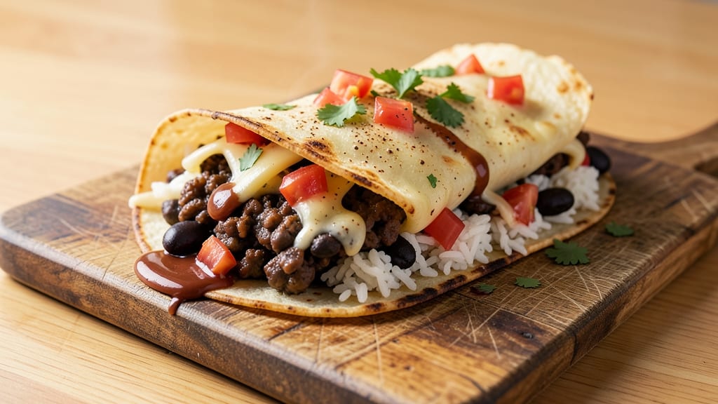 Black Bean Burrito Recipe Vegetarian: Crispy Tortilla Crowns With Smoky Cumin Cheese