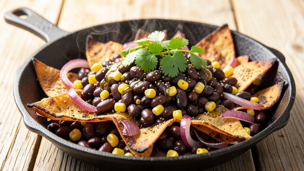 Black Bean and Corn Recipe Ideas: One-Pot Fiesta With Charred Tortilla Crunch