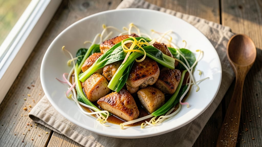 Bok Choy Bean Sprouts Chicken Recipe: Wok-Heated Crunch and Silky Sauce