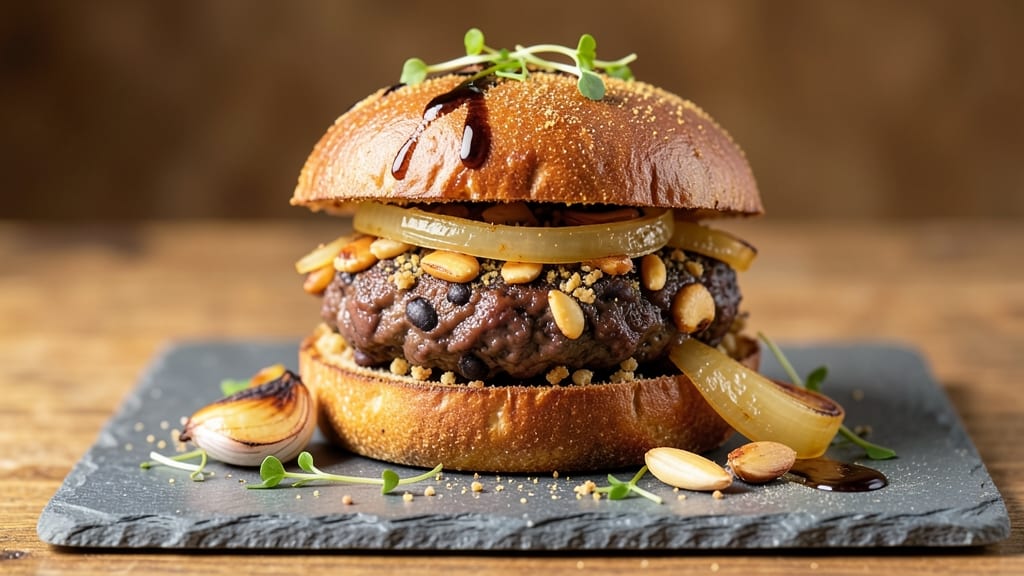 Bean and Nut Burger Recipe: Crunchy-Topped Plant-Based Protein Packed With Almond Depth