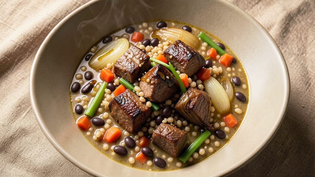 Beef Barley Bean Soup Recipe: Hearty Pantry Simmer With Earthy Depth and Meatiness