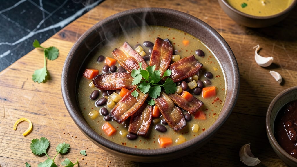 Black Bean and Bacon Soup Recipe: Smoky Bacon Crisp Meets Hearty Bean Depth