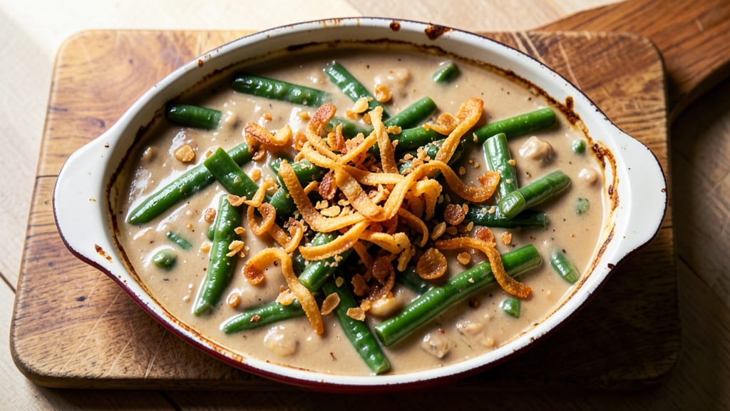 Alex Guarnaschelli's Green Bean Casserole Recipe: Creamy Mushroom Topping With Crispy Fried Onion