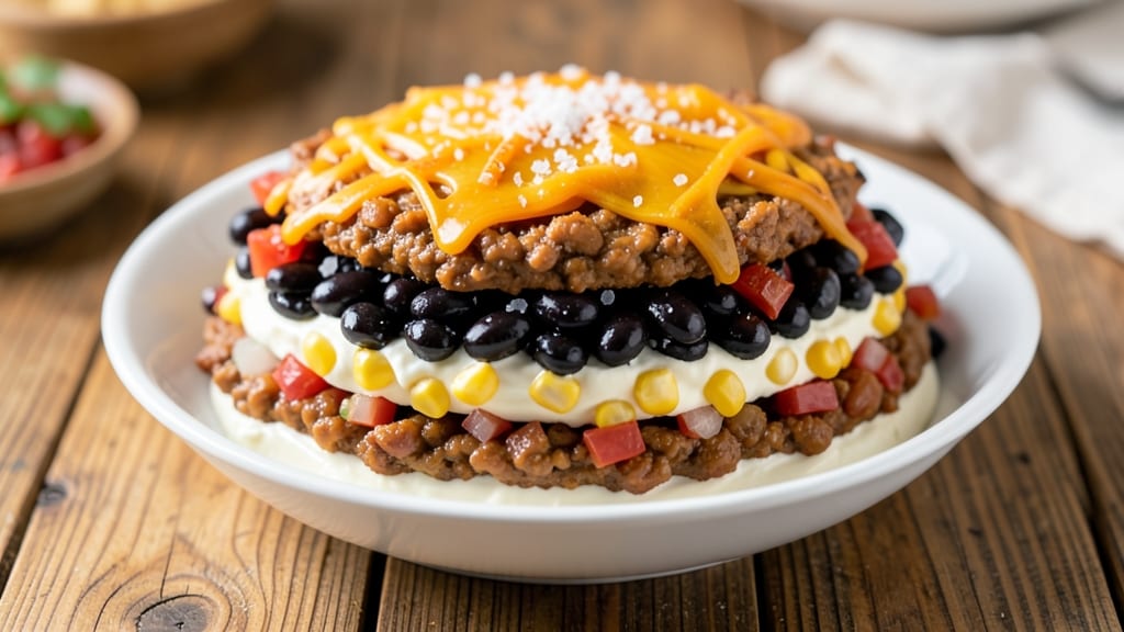 9 Layer Bean Dip Recipe: Vibrant Colors and Creamy Texture Magic