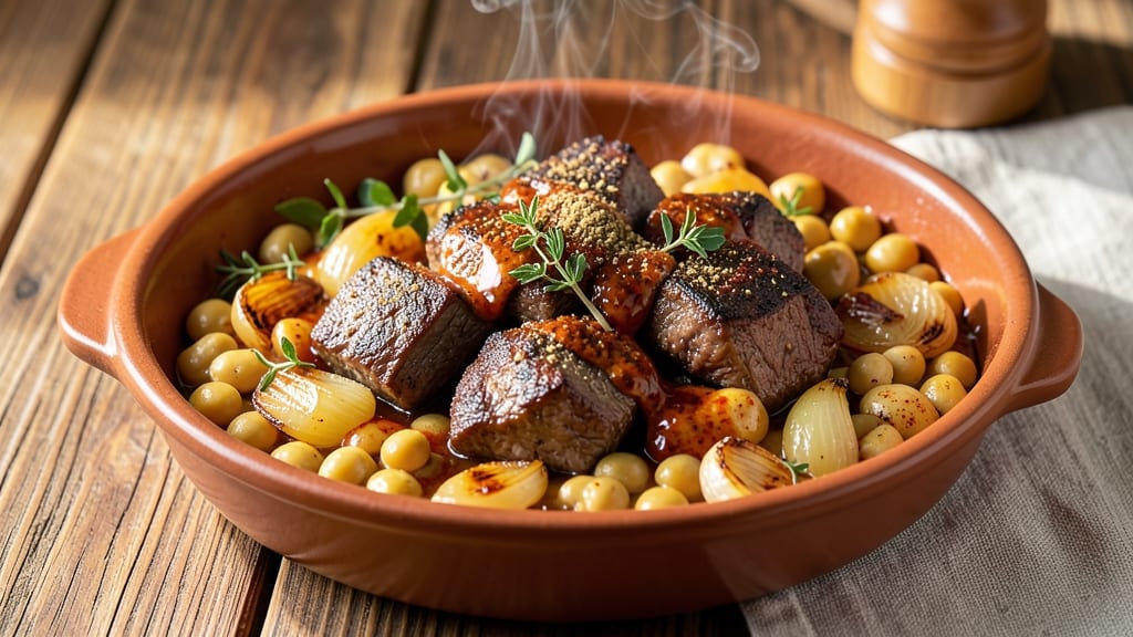 Beef and Garbanzo Bean Recipe: Savory Spiced Stew With Hearty Bean-Beef Blend