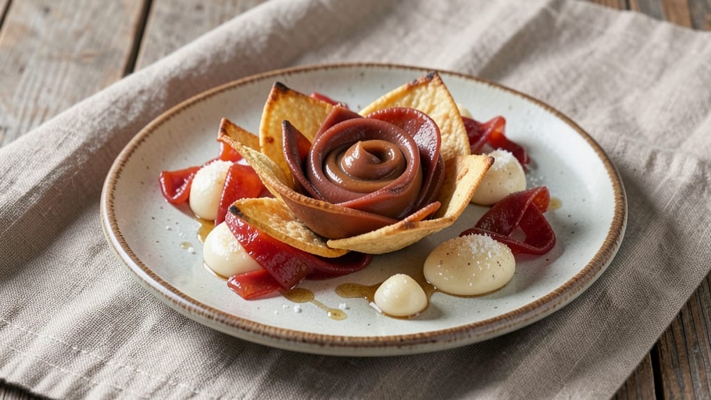 Bean Paste Flower Recipe: Crispy Tortilla Crowns Over Silky Bean Heart