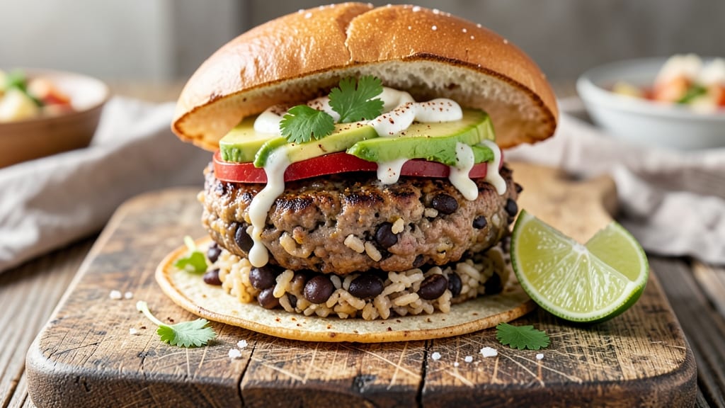 Black Bean and Rice Veggie Burger Recipe: Crispy Tortilla-Crusted Plant-Based Protein