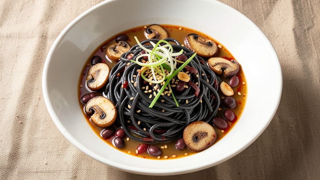 Black Bean Ramen Noodles Recipe: Umami-Rich Broth With Chewy Noodles and Crunchy Toppings