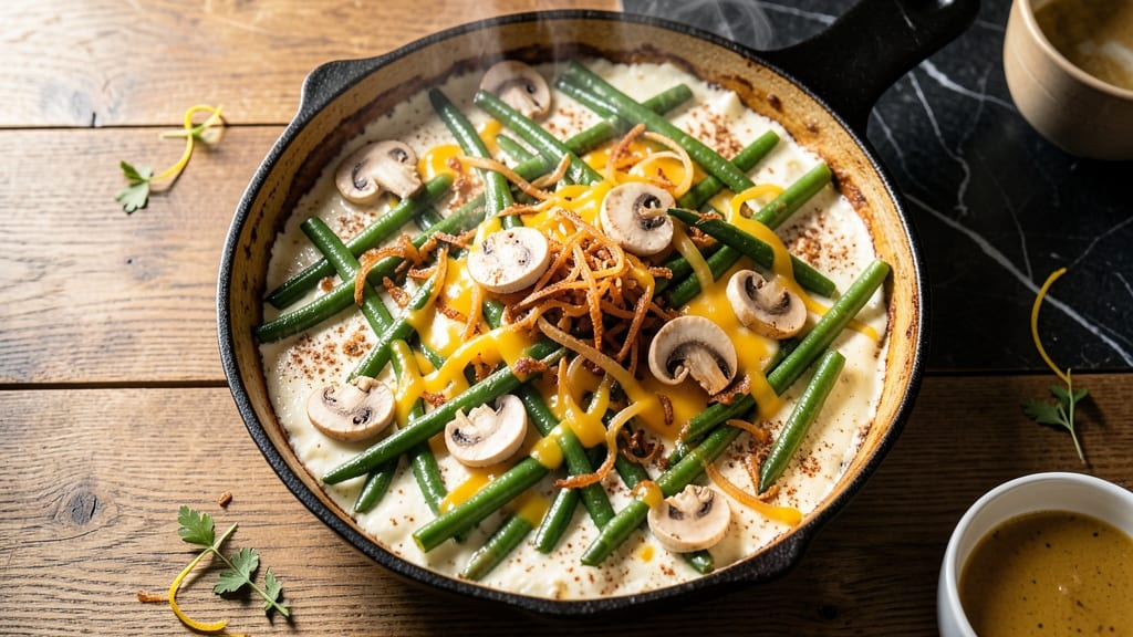 Best Fresh Green Beans Casserole Recipe Ever: Crispy Fried Onion Crowns Over Creamy Mushroom Magic