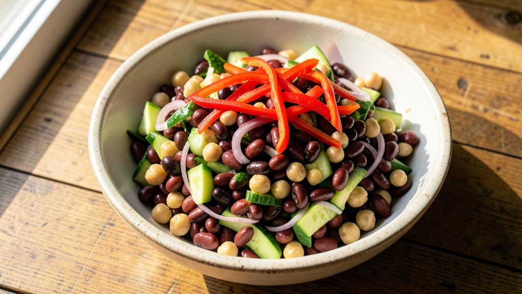Bean and Veggie Salad Recipe: Crunchy Layers With Bright Herb Zing