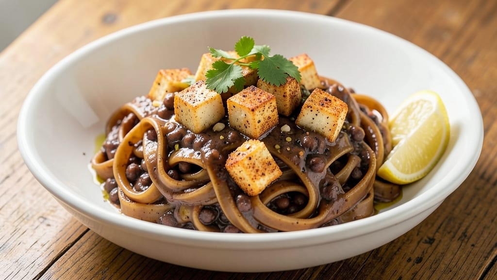 Black Bean Fettuccine Recipe: Silky Pasta with Smoky Cumin Crunch