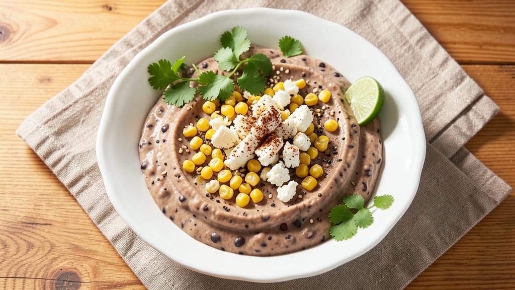Black Bean Corn Feta Dip Recipe: Crunchy Tortilla Topped Creamy Lime Twist