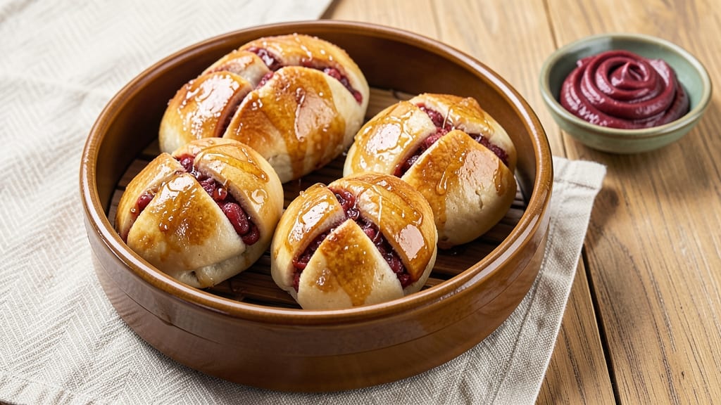 Bean Bun Recipe: Steamed Buns With Sweet Red Bean Filling