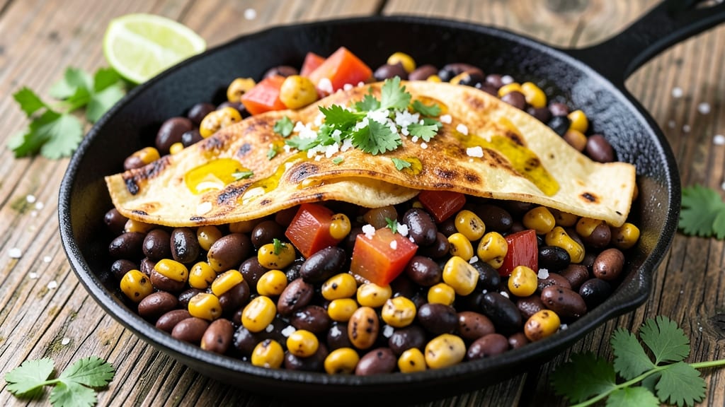 Bean Entrees Recipe: One-Pot Protein-Packed Fiesta With Charred Corn & Lime