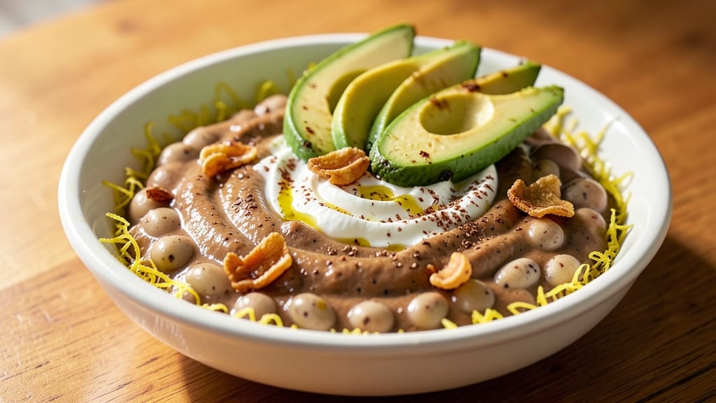 Arribas Bean Dip Recipe: Creamy Avocado and Cumin Base With Crispy Tortilla Topping