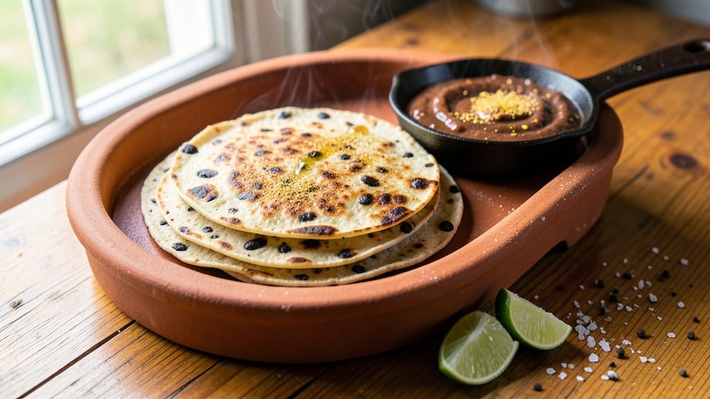 Bean Tortilla Recipe: Charred Layers and Melty Cheese Fusion