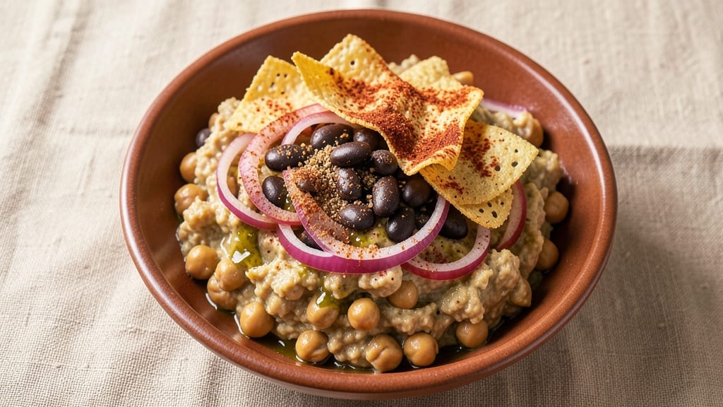 Bold Bean and Chickpea Recipe: Crispy Tortilla-Crusted Protein Powerhouse