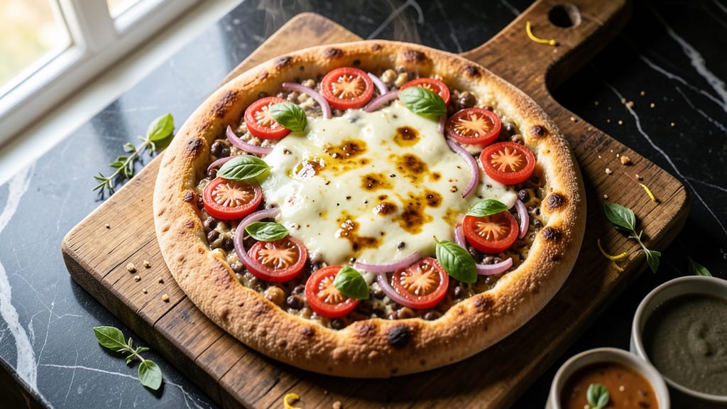Bean Pizza Crust Recipe: Crunchy Tortilla Base Loaded With Melty Cheese