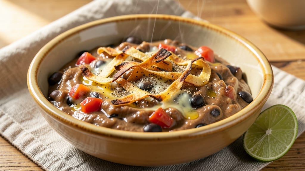 Baked Black Bean Dip Recipe: Crunchy Tortilla Crowns Over Smoky Cumin Bliss