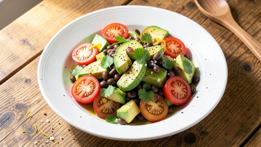 Avocado, Tomato, and Black Bean Salad Recipe: Zesty Lime and Cilantro Freshness