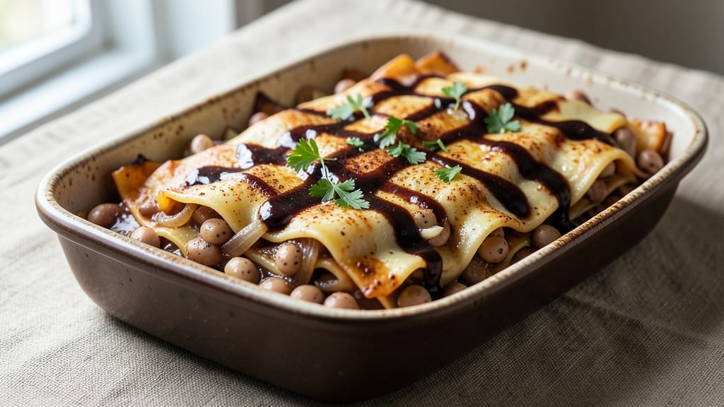 Baked Bean Lasagne Recipe: Crispy Topped Layers of Smoky Depth