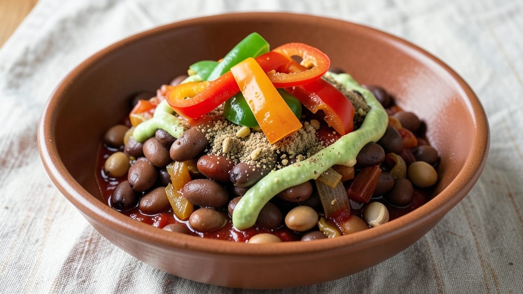 Black Bean Stoup Recipe: Spiced Tortilla Crunch Topped Warmth