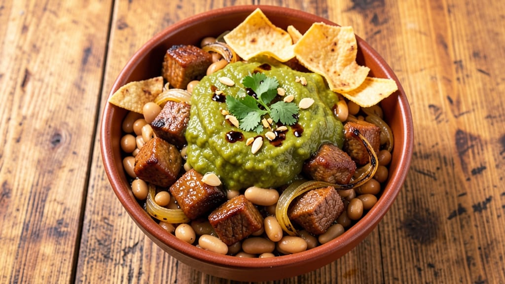 Beef and Bean Chili Verde Recipe: Smoky Tortilla-Crusted Depth With Zesty Herb Zing