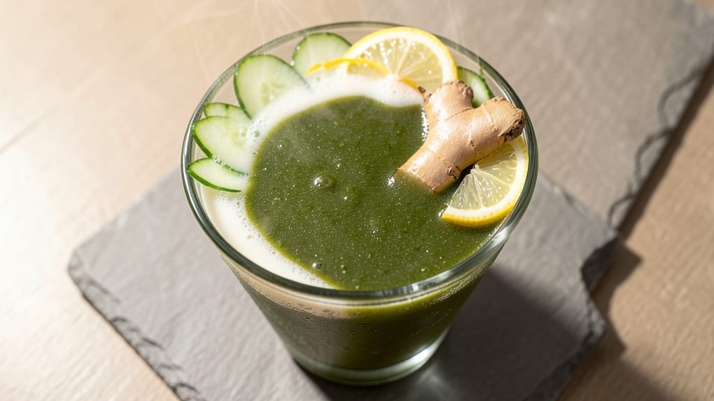 Bean Juice Recipe: Vibrant Green Drink With Earthy Cucumber Zing