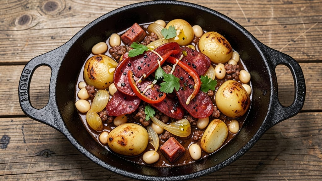 Asturian Bean Stew Recipe: Hearty Potato and Chorizo Simmer
