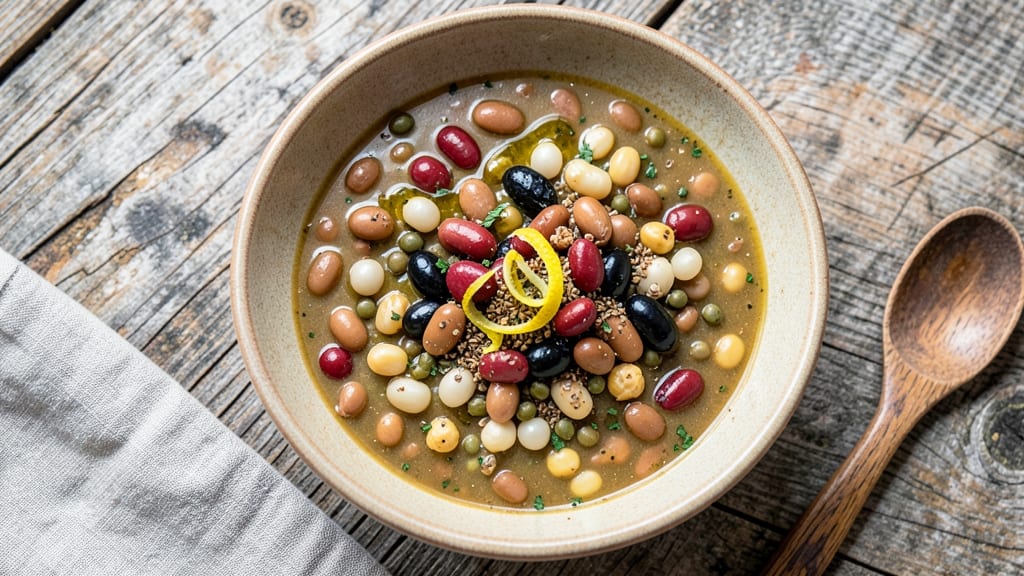 7 Bean Vegetarian Soup Recipe: Pantry-to-Pot Protein-Packed Simmer