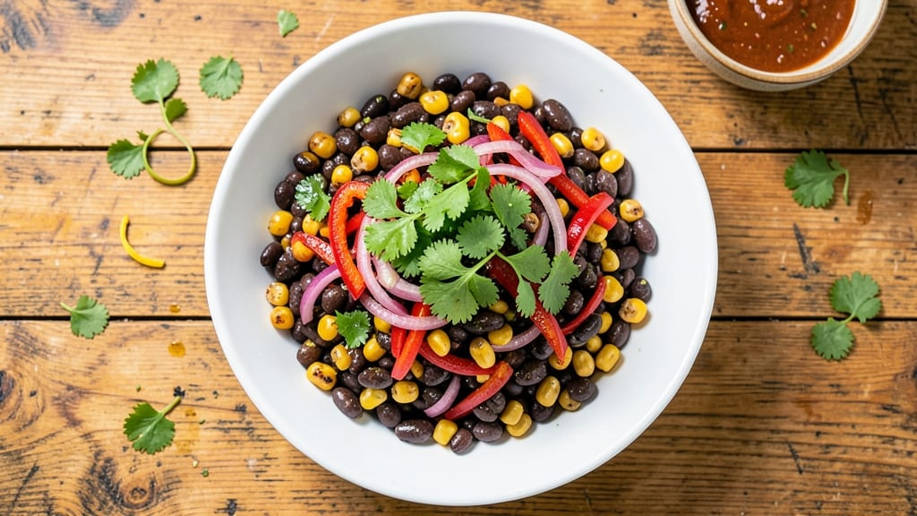 Black Bean Corn Salsa Salad Recipe: Bright Lime and Cilantro Zing With Crunchy Texture